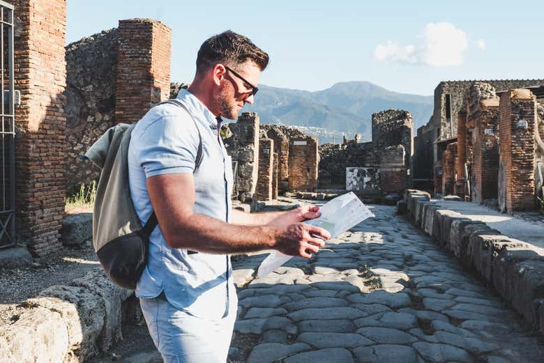 Disfrutando de la visita a Pompeya