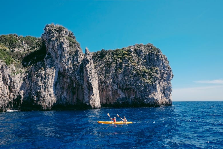 Kayak por el golfo de Nápoles
