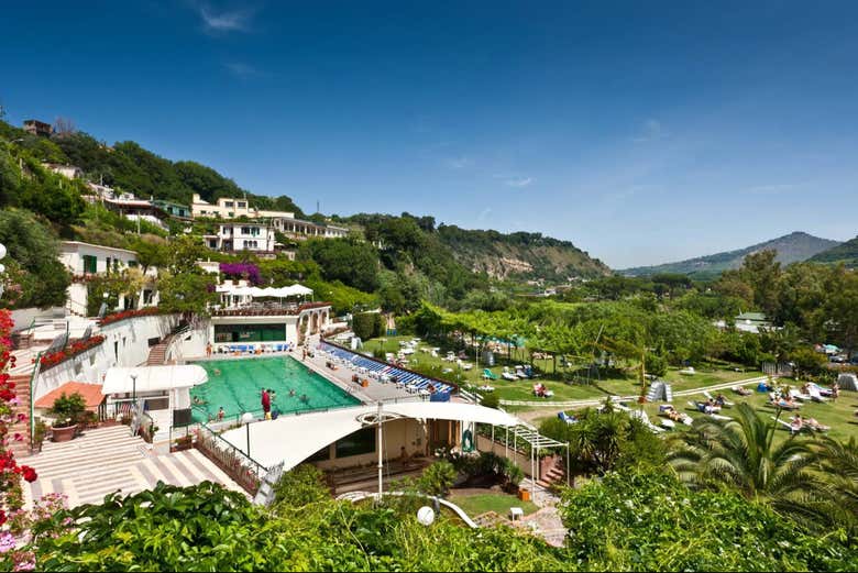 Panorámica del balneario Stufe di Nerone